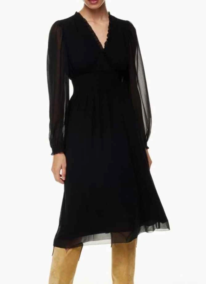 Wilfred Black Elegant Midi Dress