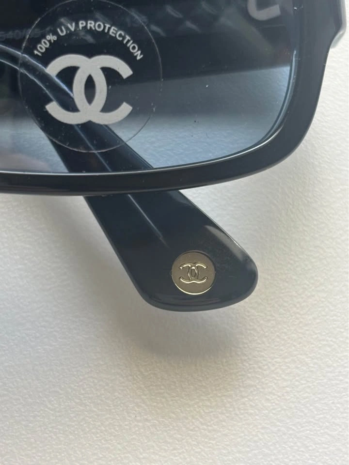 Chanel 5010 C.540/65 Sunglasses - Black w/ Blue Gradient Lenses - photo 3