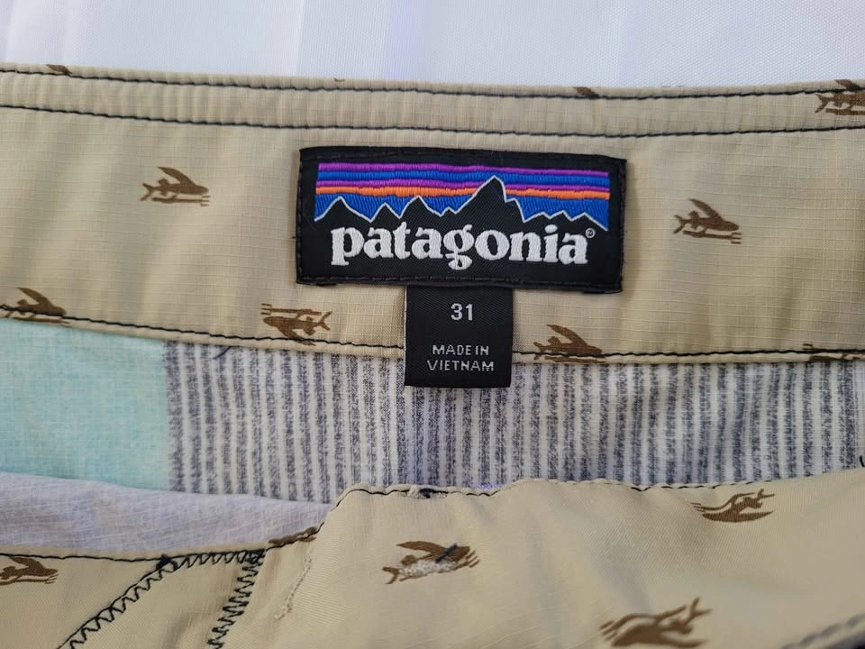 Patagonia Mens 31 Striped Pastel Unlined Swim Board Shorts - photo 3