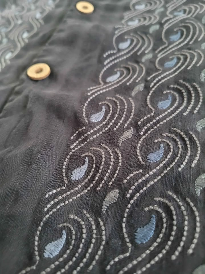 Tommy Bahama Black Short Sleeve Silk Shirt With Design - photo 4