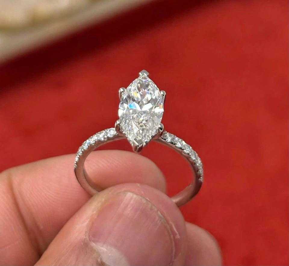 2.05 CT Marquise Lab-Grown Diamond Ring – IGI Certified