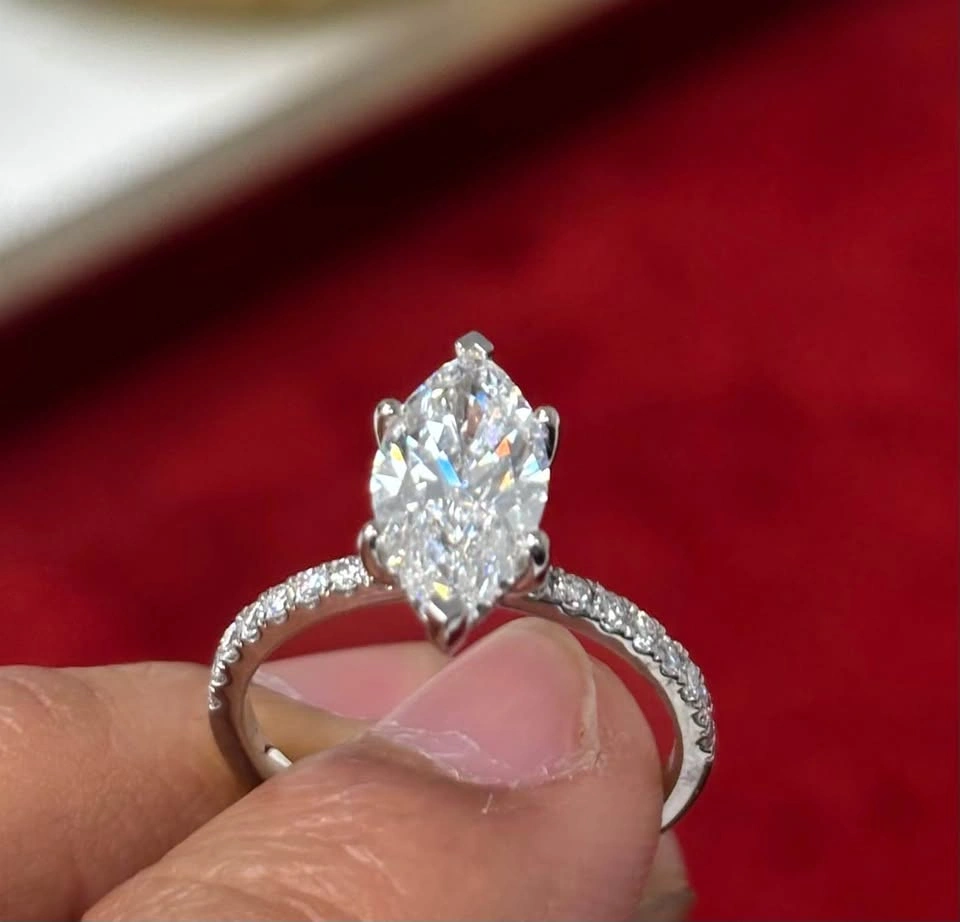 2.05 CT Marquise Lab-Grown Diamond Ring – IGI Certified - photo 2