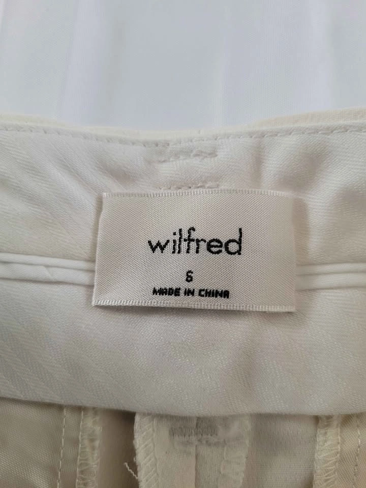 Wilfred Cream High-Wasted Pleated Tapered Dress Pants - photo 3