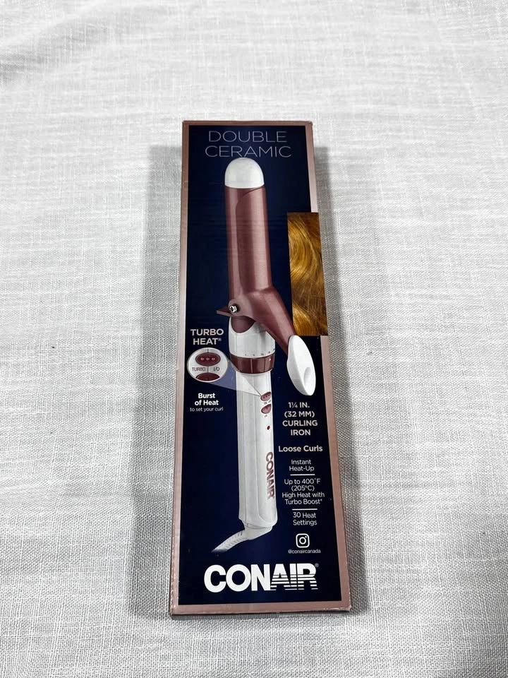 BRAND NEW Conair Double Ceramic 1 1/4 Inch Curling Iron