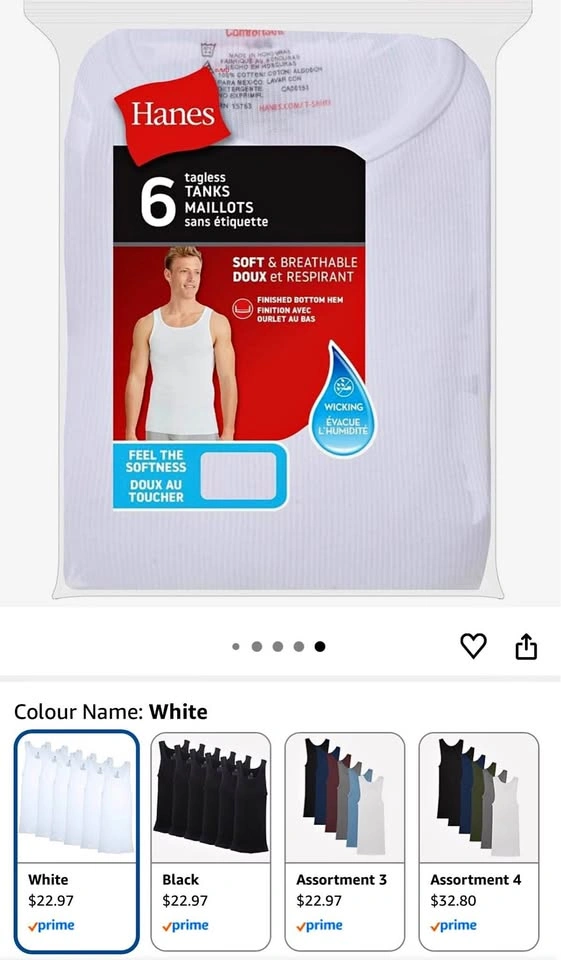 Hanes Tagless Tank Tops 6-Pack