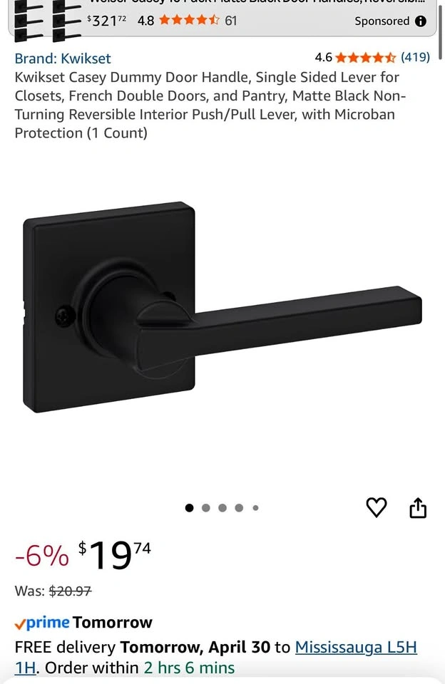 Kwikset Door Handle
