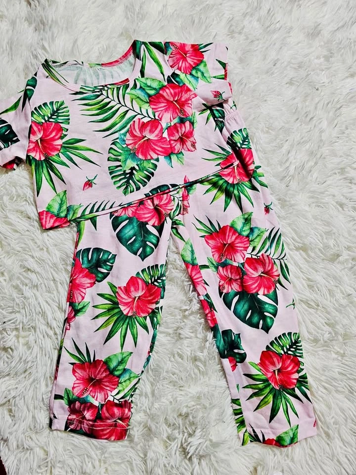 Size 2 Tropical Hibiscus Two-Piece Set