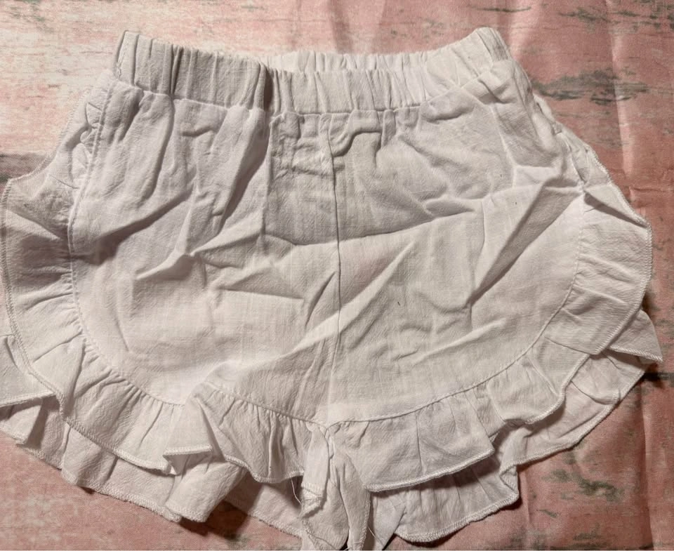 18-24m Girls Shorts Bundle - Denim, White Ruffle, and Tie-Dye - photo 2