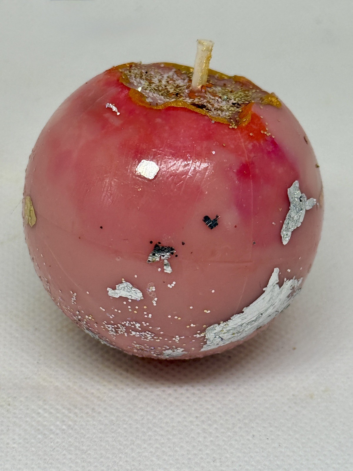 Pink Glitter Galaxy Sphere Candle | 5cm Cosmic Planet Decor - photo 2