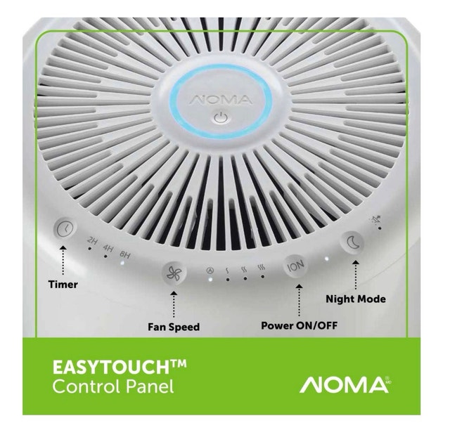 NOMA Large True HEPA Air Purifier with Night Light - photo 2