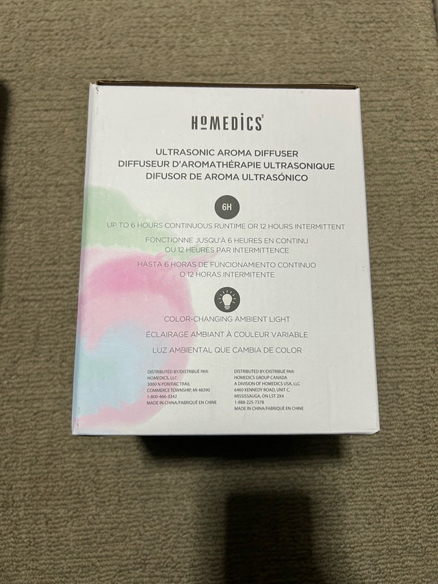 Brand New Homedics Uplift Ultrasonic Aroma Diffuser - photo 2
