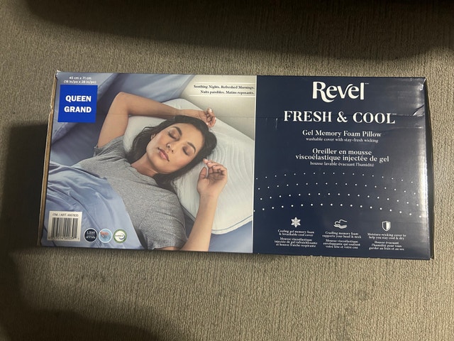 Brand New Revel Fresh & Cool Gel Memory Foam Pillow