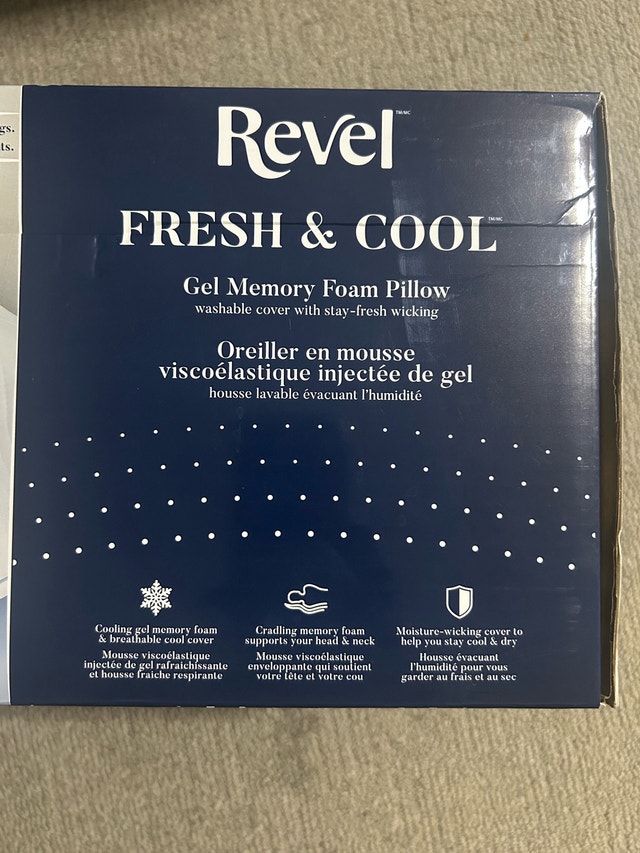 Brand New Revel Fresh & Cool Gel Memory Foam Pillow - photo 5