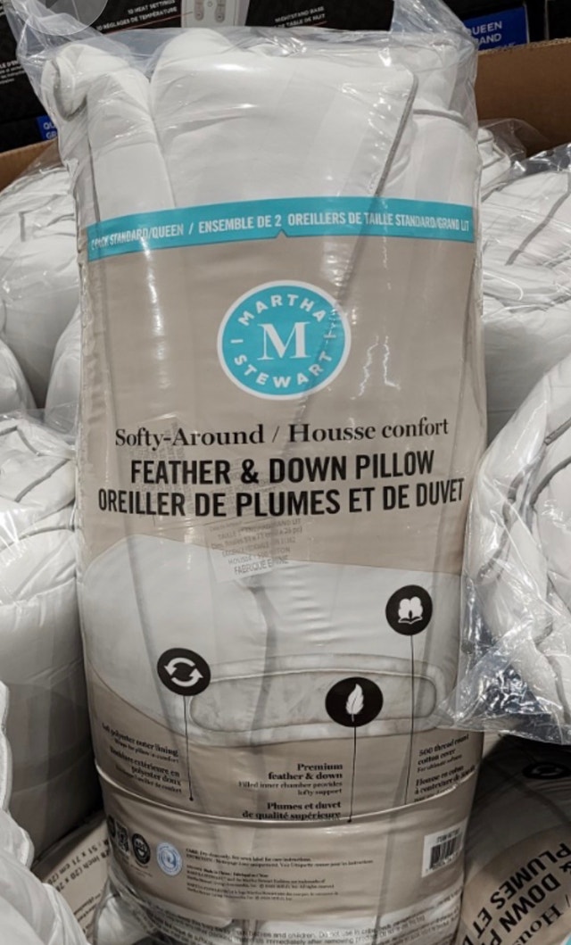 Martha Stewart Feather Down Pillows - 2 Pack