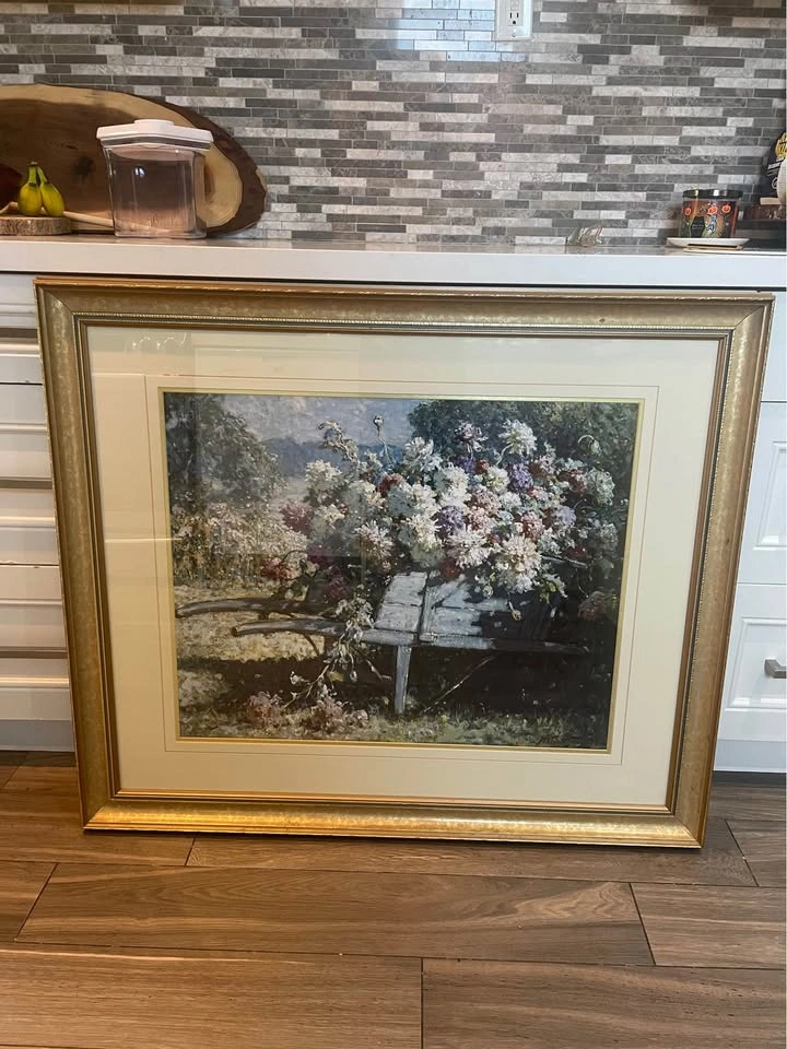 Large Impressionist Floral Art Print “Barrow of Blooms” - photo 2