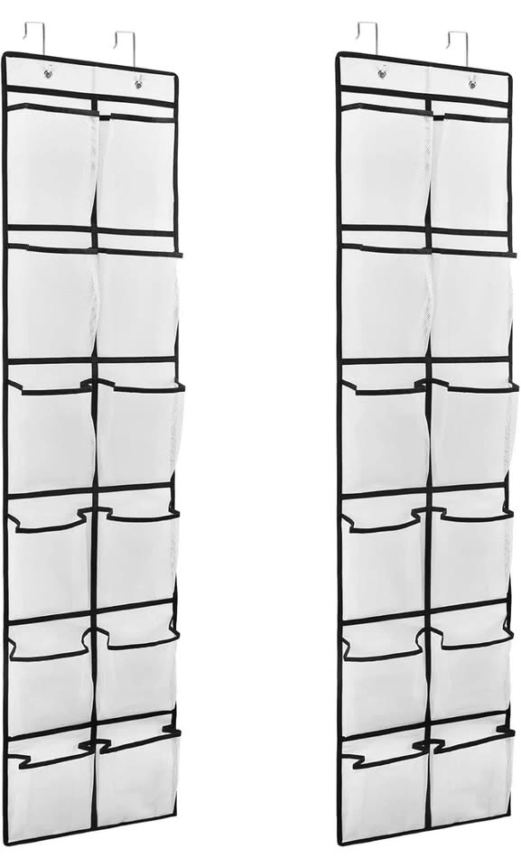 New 2 Pack Large Pocket Over Door Shoe Organizer - photo 5