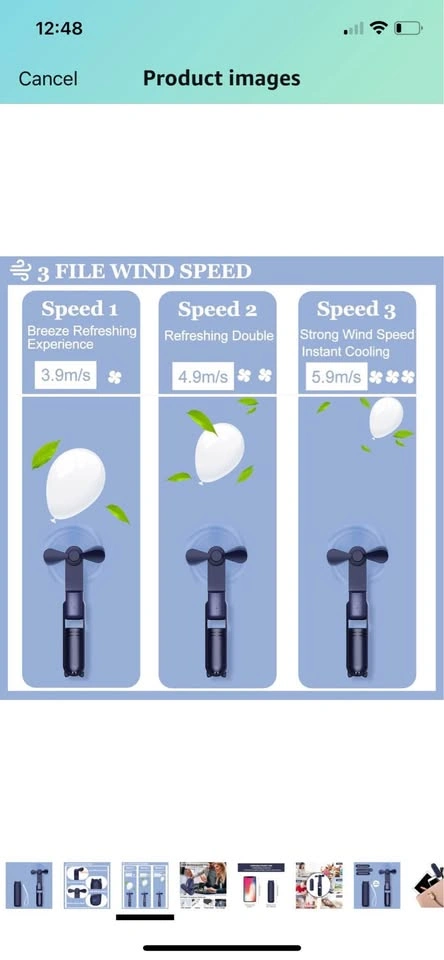 Handheld Fan, Mini Portable Fan for Travel, Pocket Personal Fan - photo 2