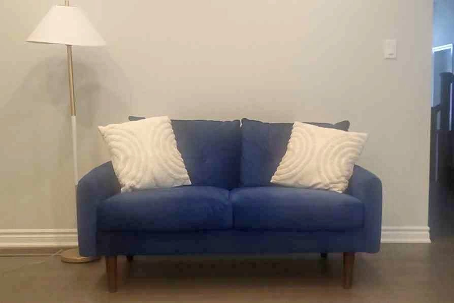 Royal Blue Velvet 2-Seater Sofa