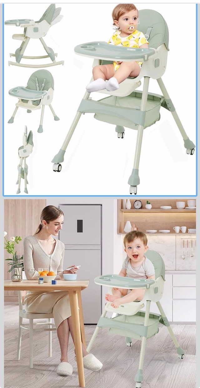 Baby High Chair - 3-in-1 Foldable Convertible - photo 2