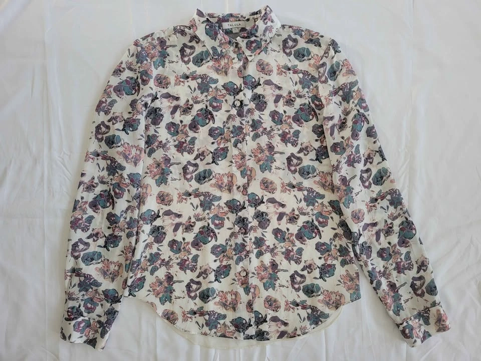 Talula Aritzia Women S Leaf/Floral Pattern Light Blouse - photo 2