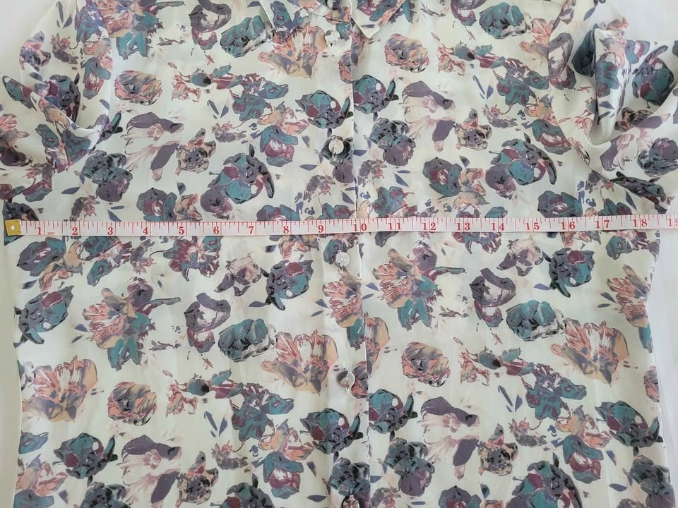 Talula Aritzia Women S Leaf/Floral Pattern Light Blouse - photo 4