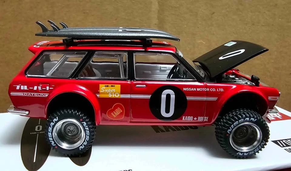 KAIDO HOUSE MINI GT 1:64 SCALE #54 RED DATSUN 510 WAGON SURF SAF - photo 3