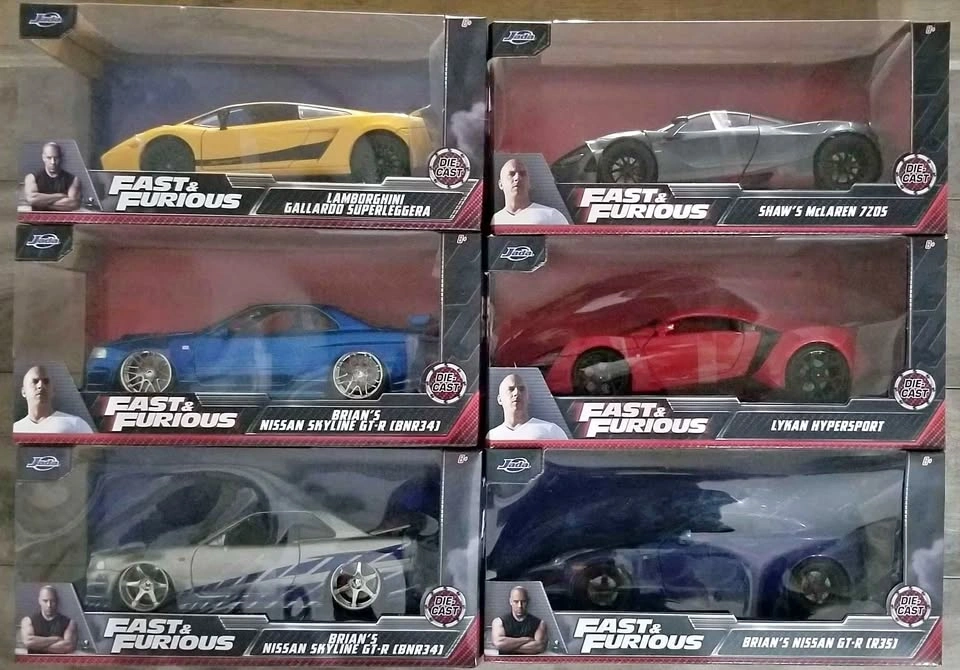 36 Jada 1:24 Fast & Furious Diecast Cars - Factory Sealed