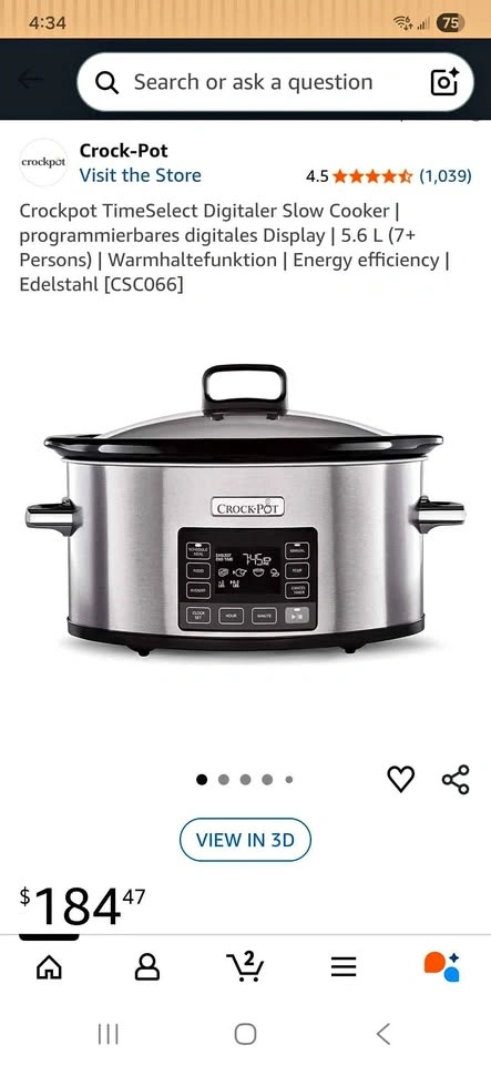 Large fully digital Crockpot BNIB