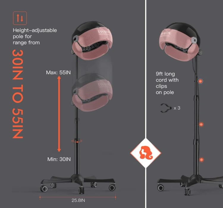 New Ionic Hooded Hair Dryer, Professional Standing Hair Dryer - photo 4