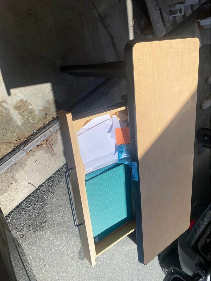 Free delivery Wood Top Desk with Drawer - photo 3