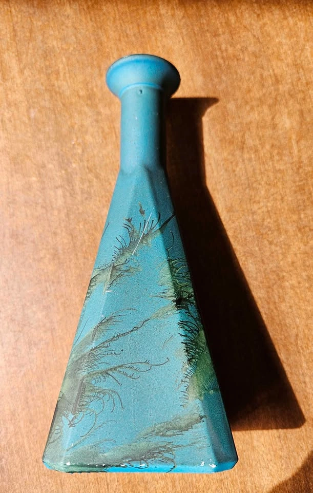 Vintage/Modern Geometric Bud Vase/Decor- Matte Turquoise Stonewa - photo 4