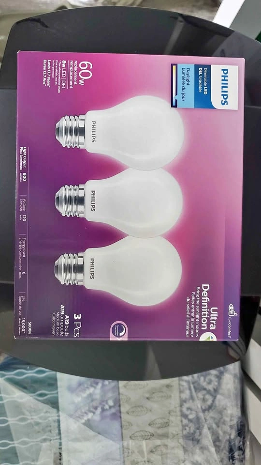 White colored light bulbs