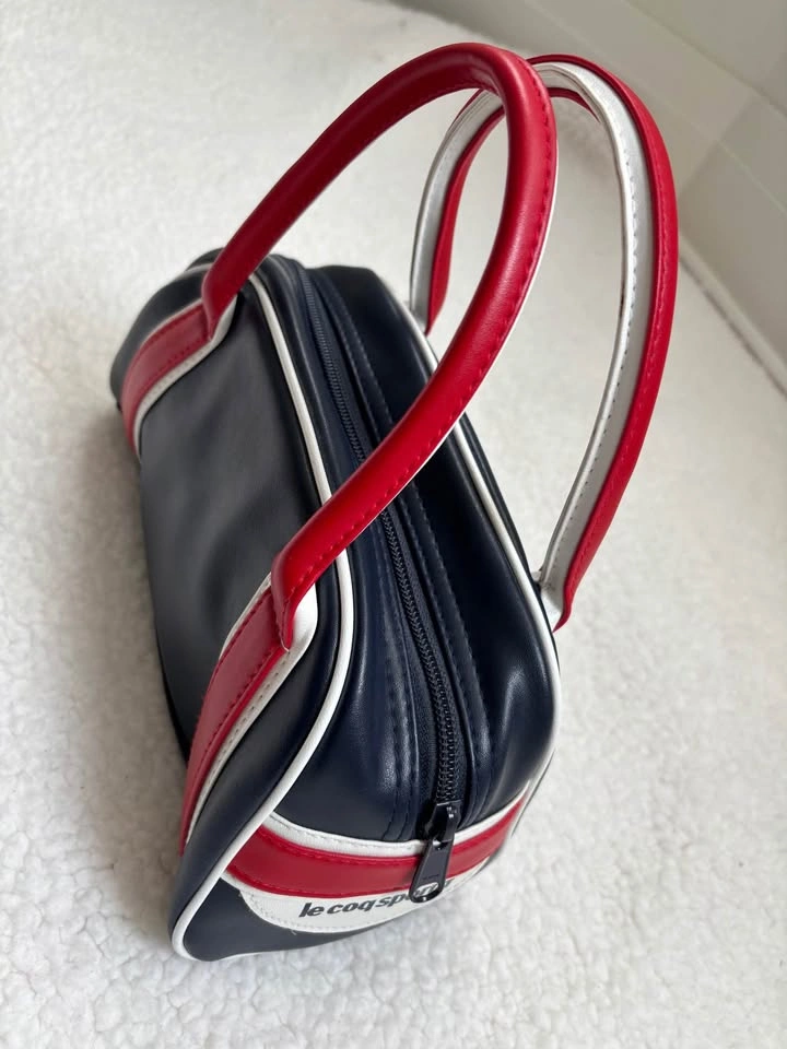 Le Coq Sportif Vintage Y2K Red and Navy Mini Bowling Handbag *RA - photo 5
