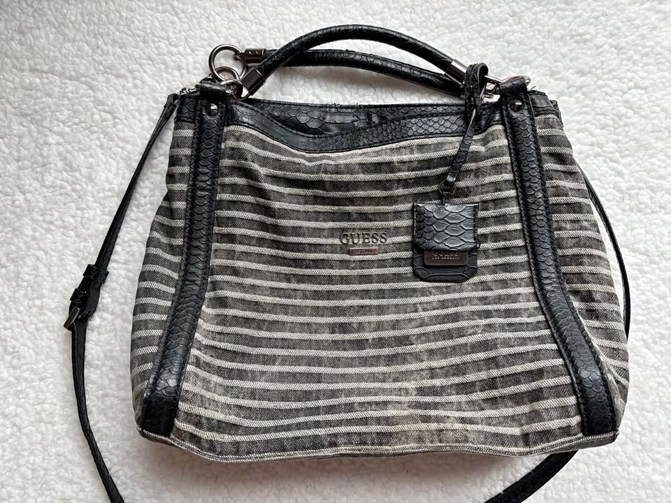 GUESS Vintage Y2K Washed Denim Shoulder Bag