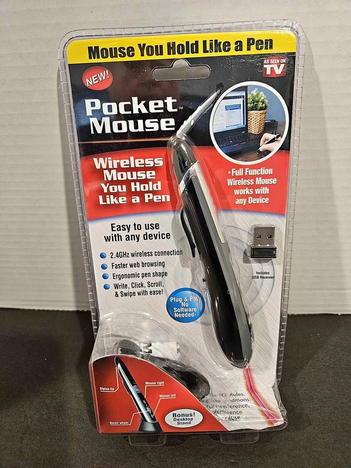 New Unopened "As Seen on TV" Pocket Mouse - Optical Wireless Mou
