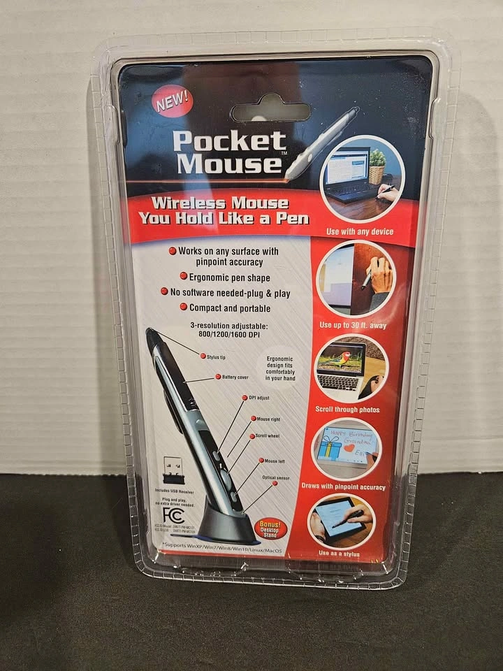 New Unopened "As Seen on TV" Pocket Mouse - Optical Wireless Mou - photo 2