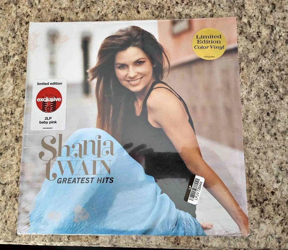 Shania Twain Greatest Hits Baby Pink Vinyl 2x LP