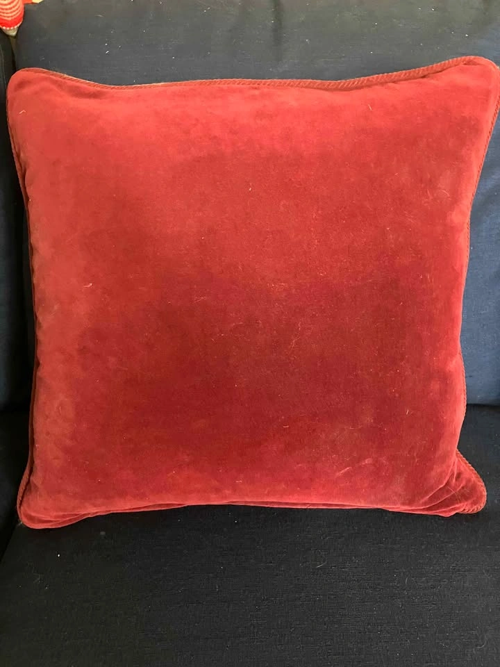 Velour Accent Pillow - Merlot, 17"x17" - photo 2