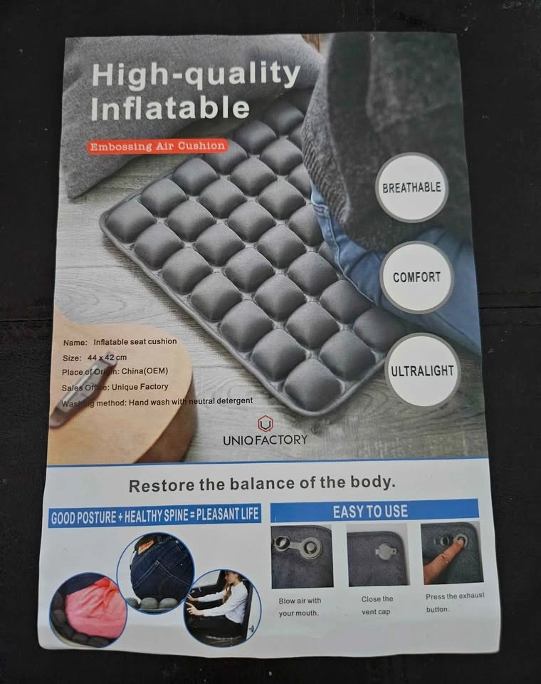 New Inflatable Seat Cushion - Airplane Seat Cushion - photo 3