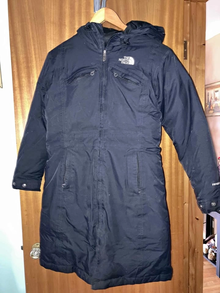 The North Face Long Hooded Jacket - Size Womans XS