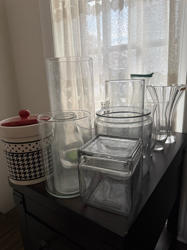 Glass Vase & Jars
