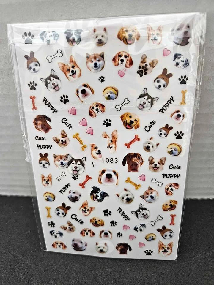 New 2 pack Dog 🐕 Nail Art Stickers