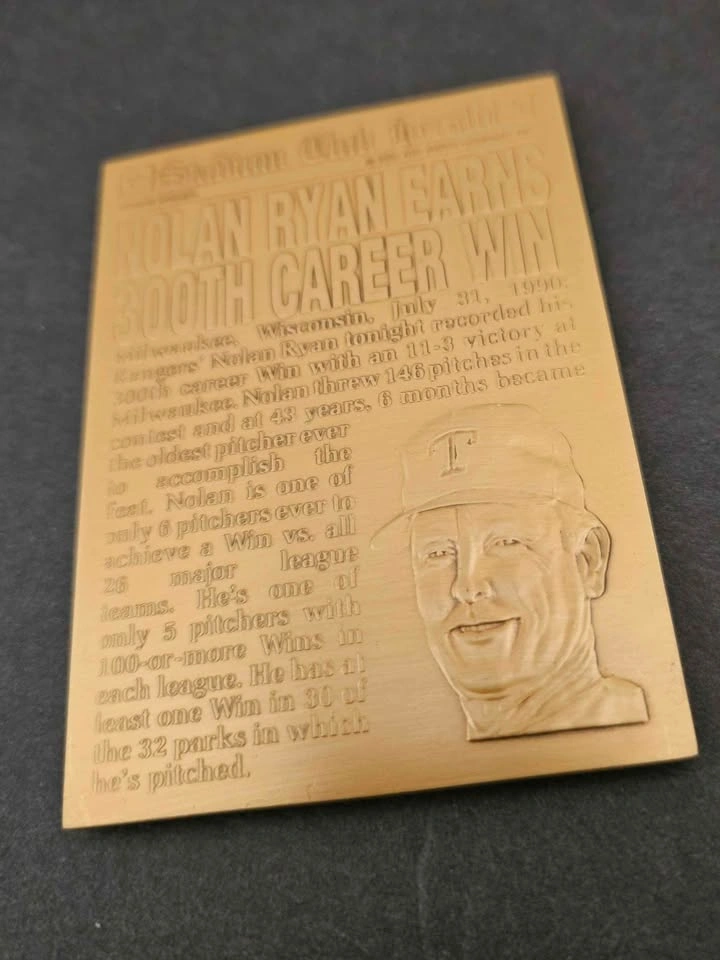 Nolan Ryan HOF • 1991 Stadium Club Charter Member Medallion - photo 2