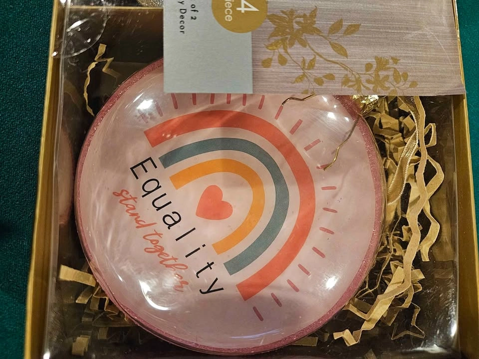 New Rachel Roy Care & Love Equality Christmas Ornaments - photo 3