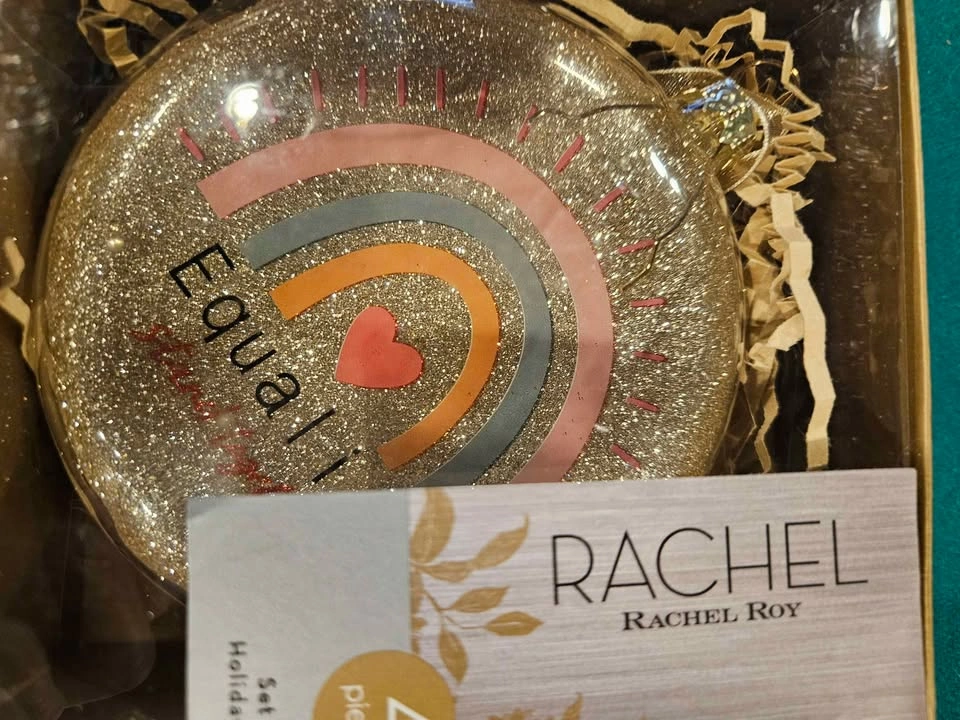 New Rachel Roy Care & Love Equality Christmas Ornaments - photo 4