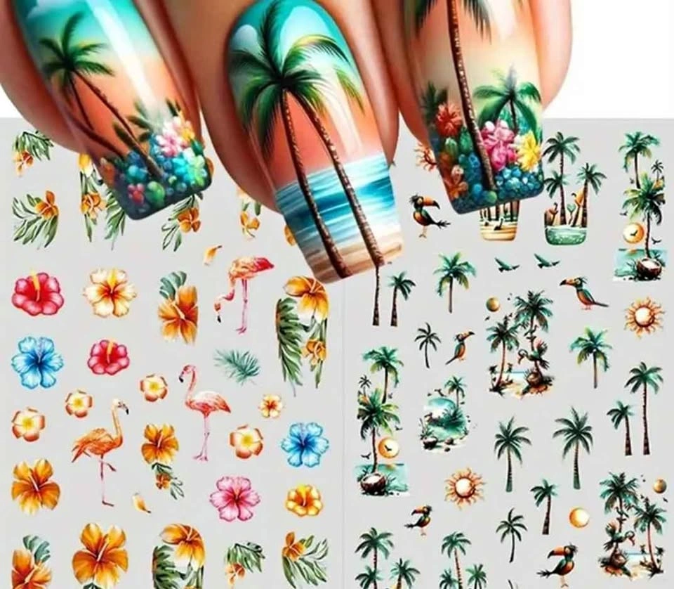 New Tropical Nail Art Stickers