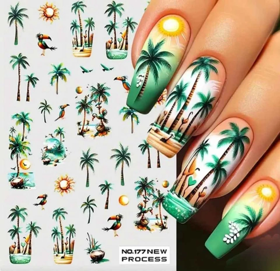 New Tropical Nail Art Stickers - photo 2