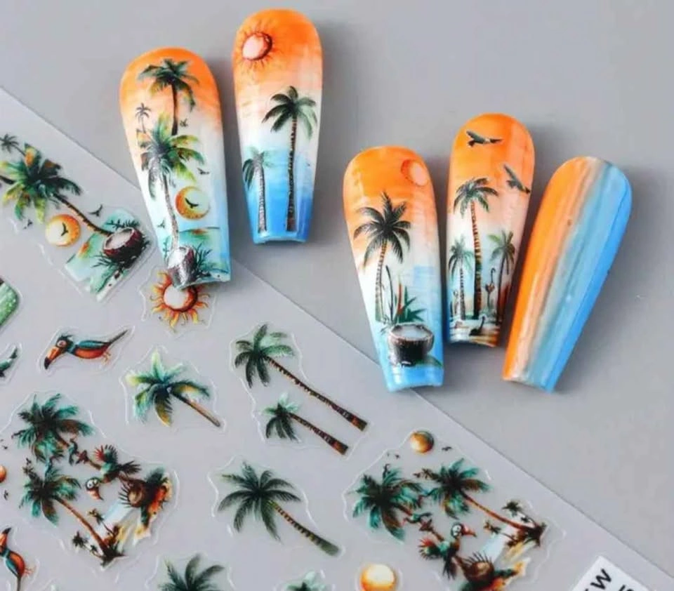 New Tropical Nail Art Stickers - photo 3