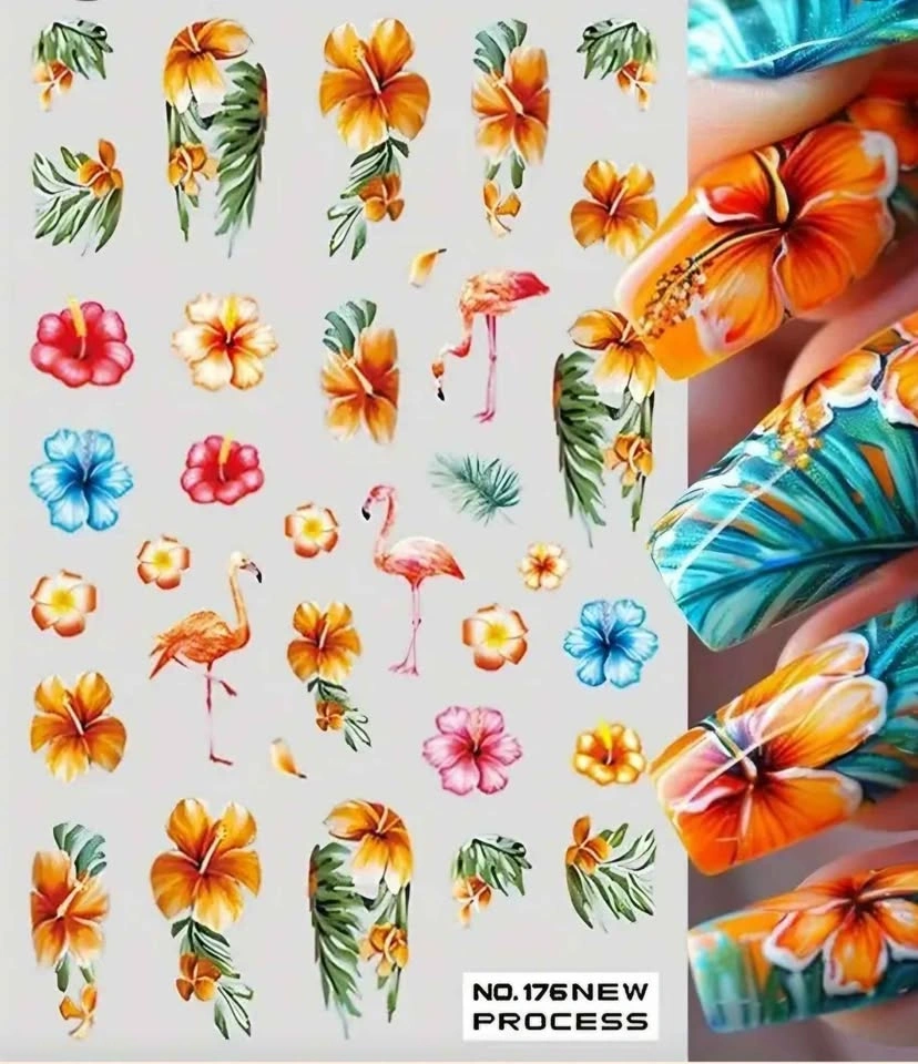 New Tropical Nail Art Stickers - photo 4