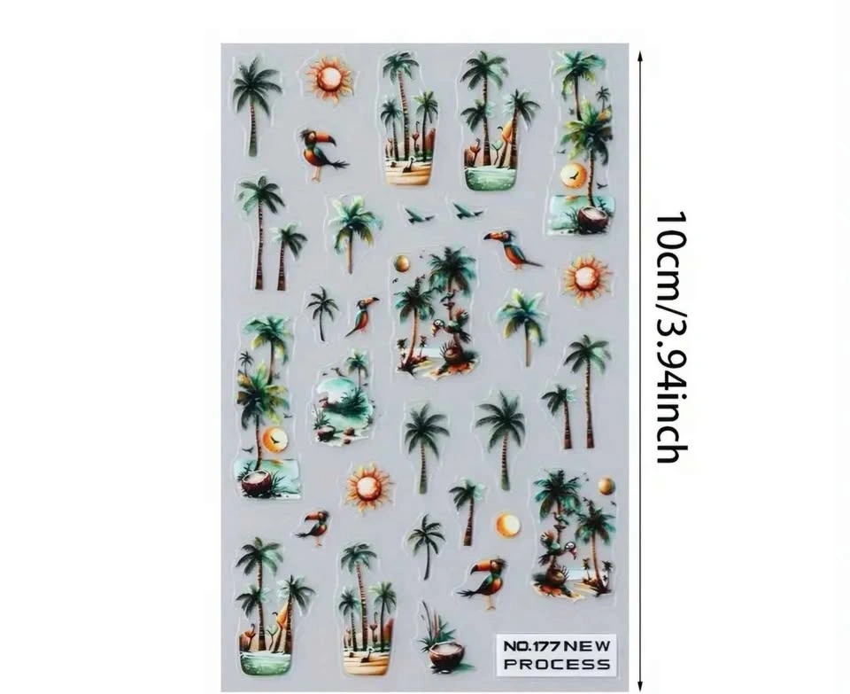 New Tropical Nail Art Stickers - photo 5